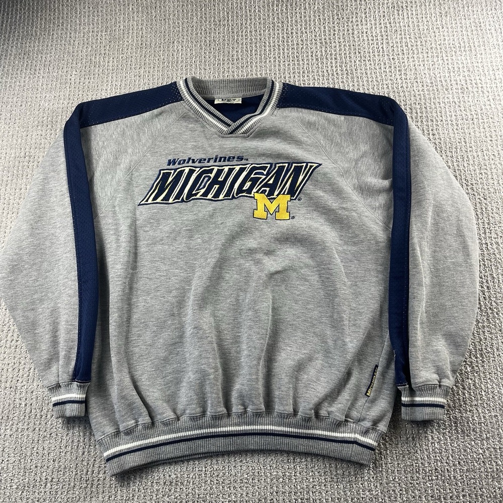 Vintage Michigan Wolverines Lee Sport Crewneck Sweatshirt Gray Mens Large
